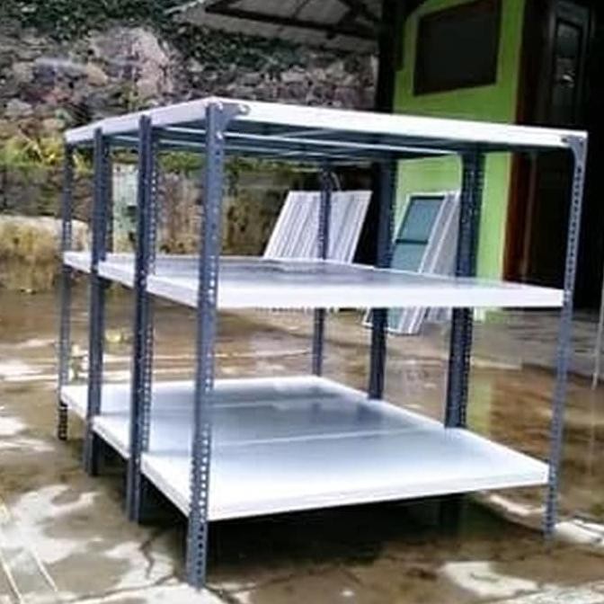 Rak Besi Siku Lubang /3 Susun/ 0.4X1X1.5M/ Bagus / Via Kargo Outlet.Tere