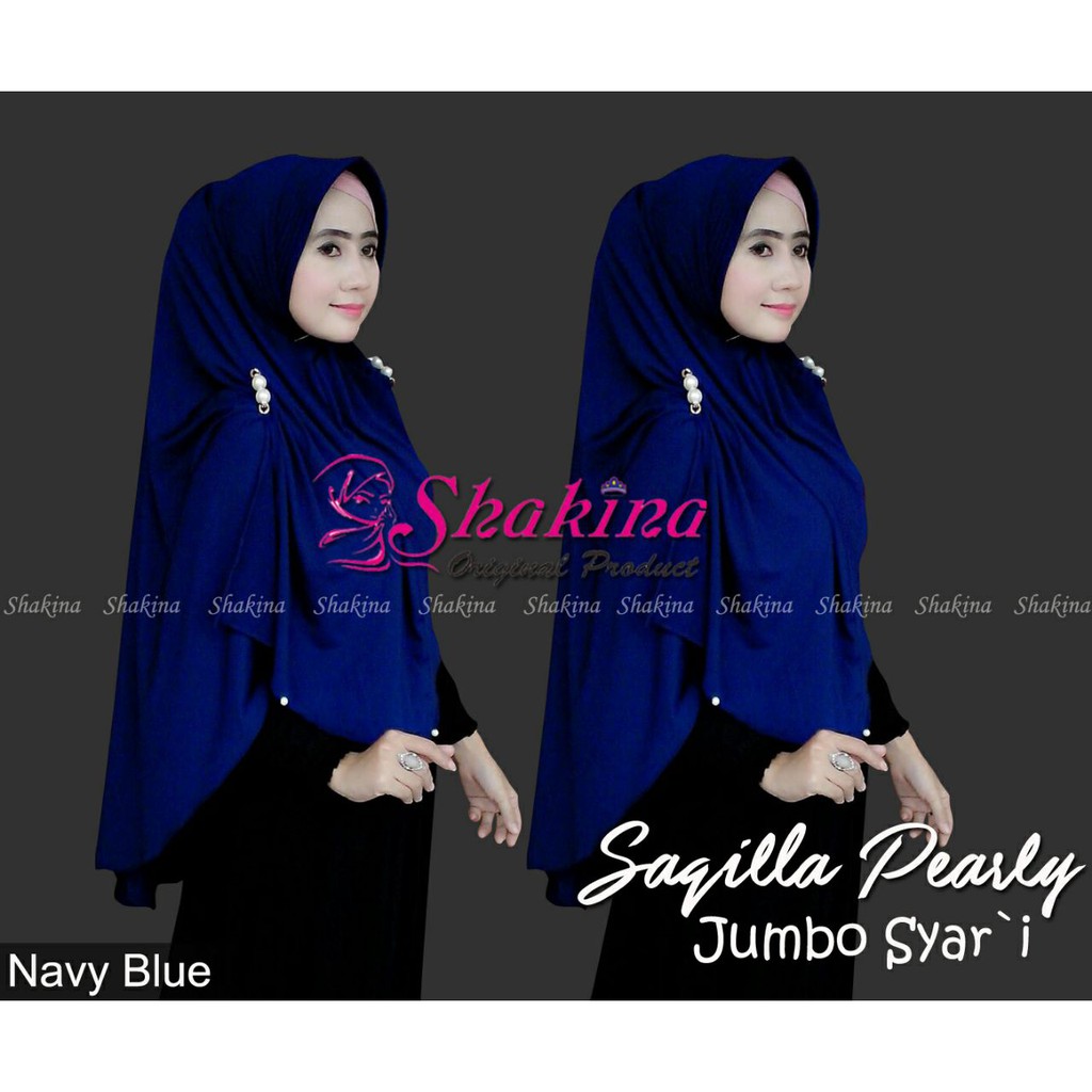 Khimar Hijab Saqilla Pearly Jumbo Syar'i