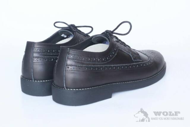 Sepatu Pantofel Pria Semi Formal Kulit Asli Wolf Pantofel Hitam Pria Kerja Kantor Dinas Resmi