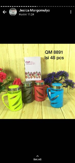 Cangkir Gelas Kaca / Gelas Botol Kaca / Mug Botol Kaca 400 ml