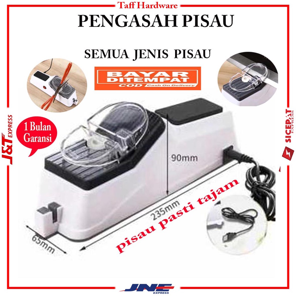 Alat Pengasah Asah Pisau Asahan Pisau Elektrik Otomatis dan Gunting stainless Knife Sharpener USB El