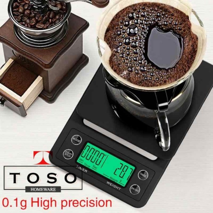 

DISKON - (BISA COD) V60 Digital Scale Coffee With Timer Timbangan Kopi Dapur 3kg 0.1g