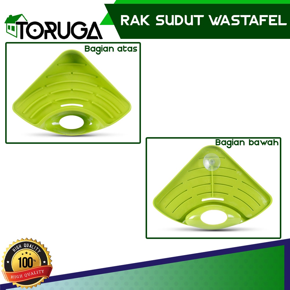 Rak Sudut  Wastafel Dapur Cuci Piring Segitiga Tempat Sabun Spon Sponge Corner Sink