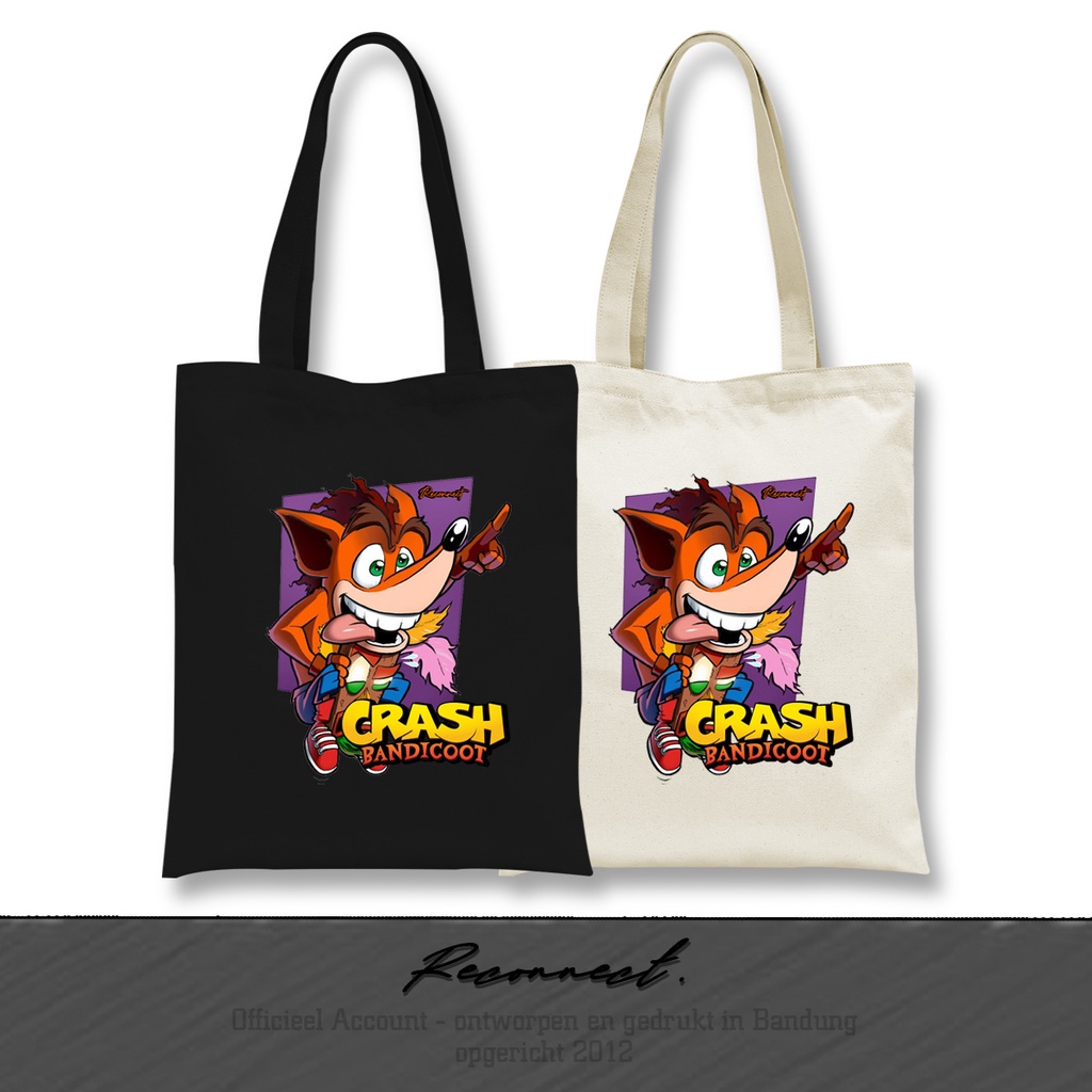 Reconnect TOTE BAG Motif Game Crash Bandicoot  - Gratis Tambah Nama