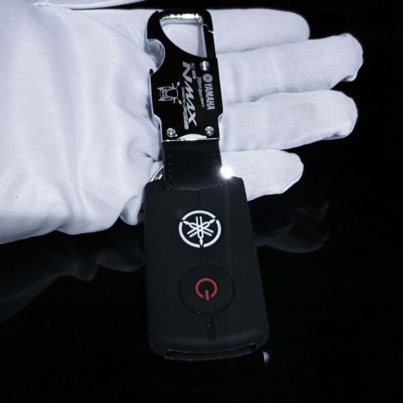 Gantungan kunci kulit remote keyless motor yamaha all new nmax-4