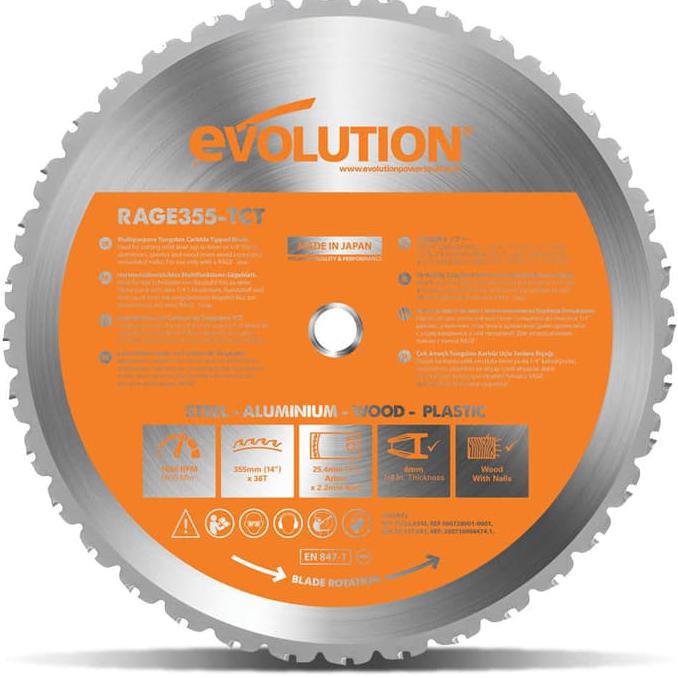 Evolution Saw Blade - Mata Pisau Gergaji 14 Inch Evolution Rage 2