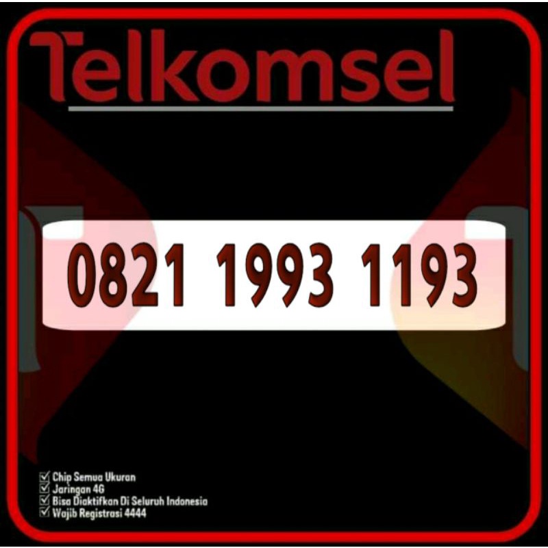 Kartu perdana cantik nomor nomer telkomsel simpati seri tahun 1993 1193