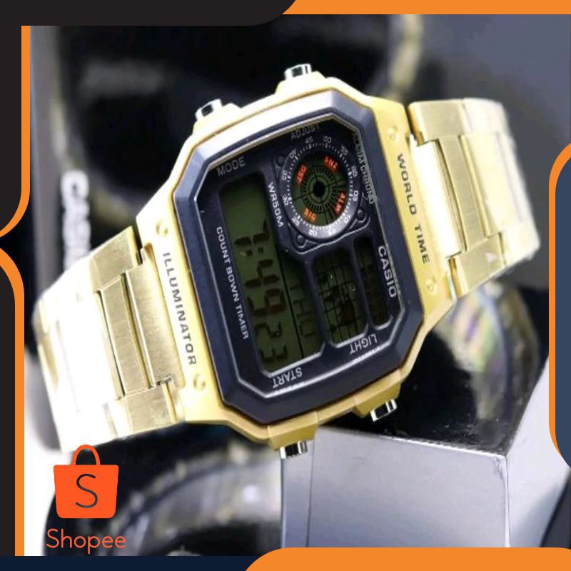 Murah JAM TANGAN CASIO RANTAI DIGITAL Elegan