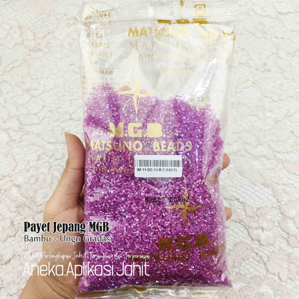 50 GRAM PAYET JEPANG MGB BAMBU PASIR 542/2 UNGU GRADASI