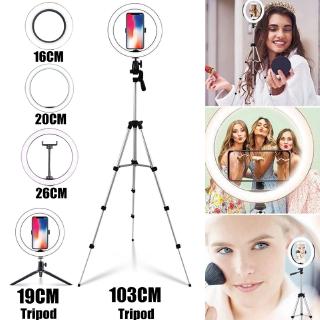  Lampu  Selfie Ring Led Dimmable 5500k Ukuran  16 20 26cm 