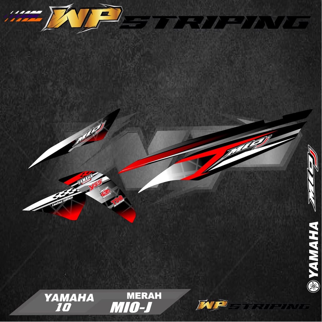 Stiker Striping MIO J/Sticker Variasi List Skotlet Motor Yamaha MIO J/Racing 10