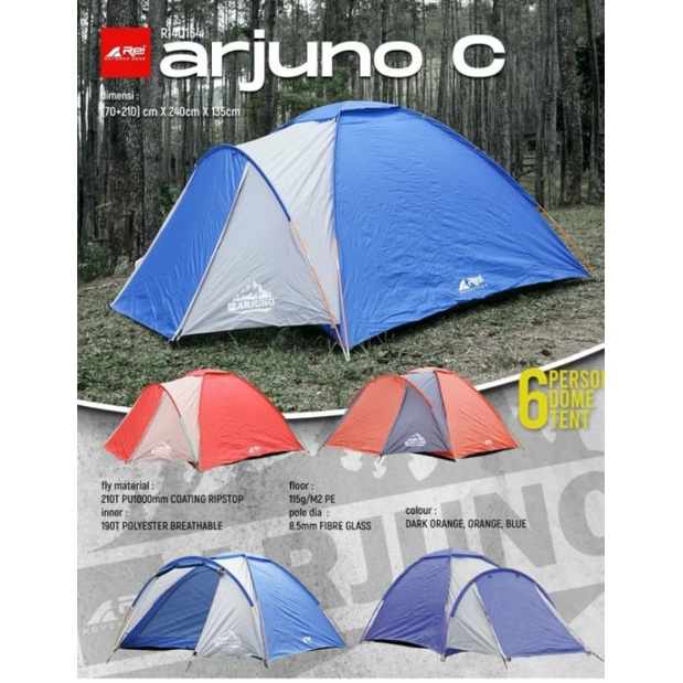 TENDA CAMPING REI ARJUNO C KAPASITAS 6 ORANG TERBARU ORIGINAL PRODUK AREI OUTDOORGEAR