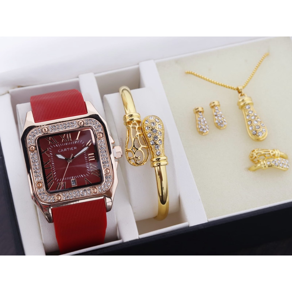 jam tangan wanita cartier terbaru sj1059A FREE AKSESORIS