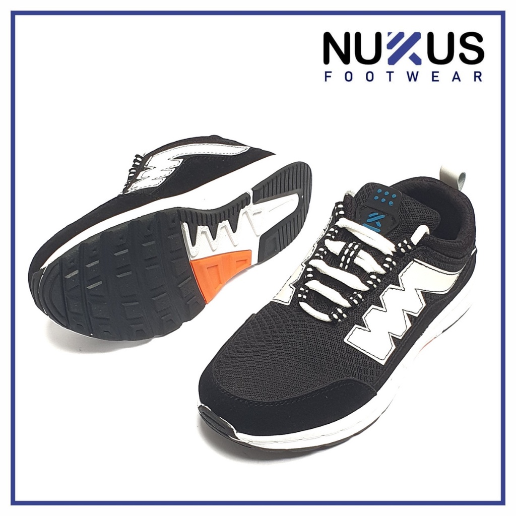 Nukus Sepatu Kets Running Pria Tali Putih - NKTM HP 04