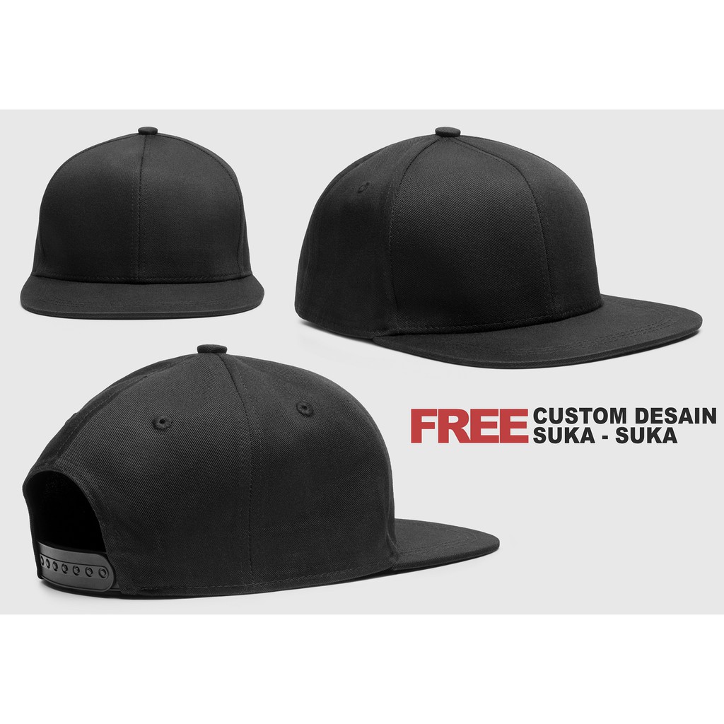 Topi Snapback Topi Polos Free Custom Desain Suka Suka 