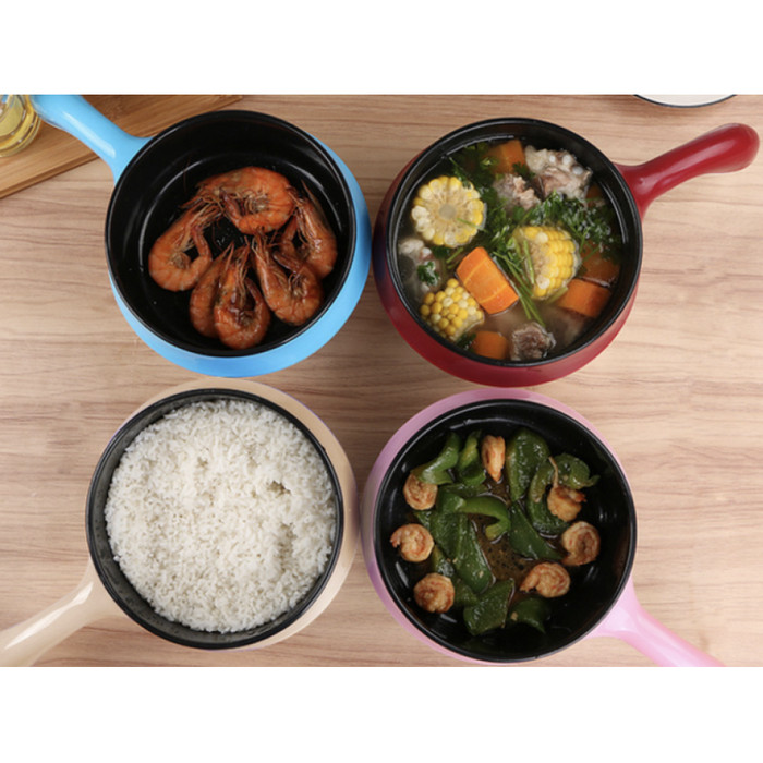 Multifunctional electric fry pan Panci Listrik lapisan keramik