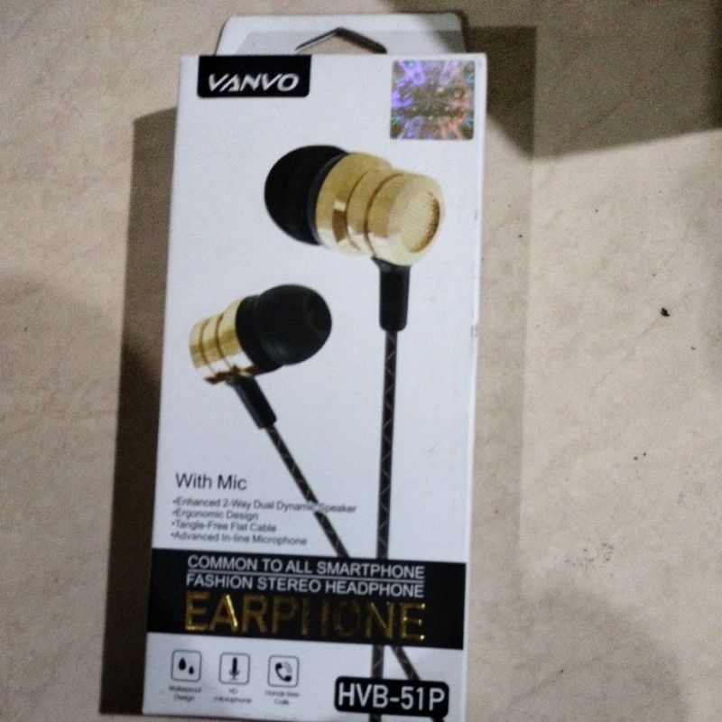 Headset/Earphone/HF Vanvo with Mic