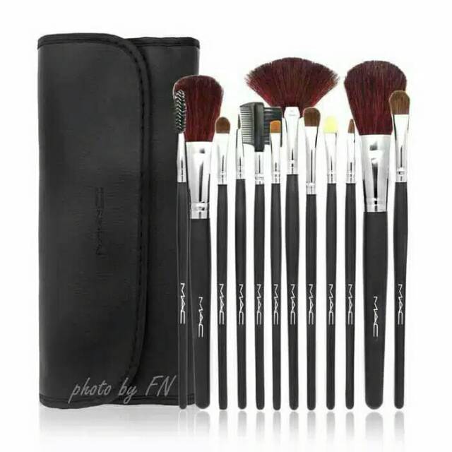 BRUSH MAKE UP SET ISI 12 / KUAS MAKE UP 12 WARNA BLACK