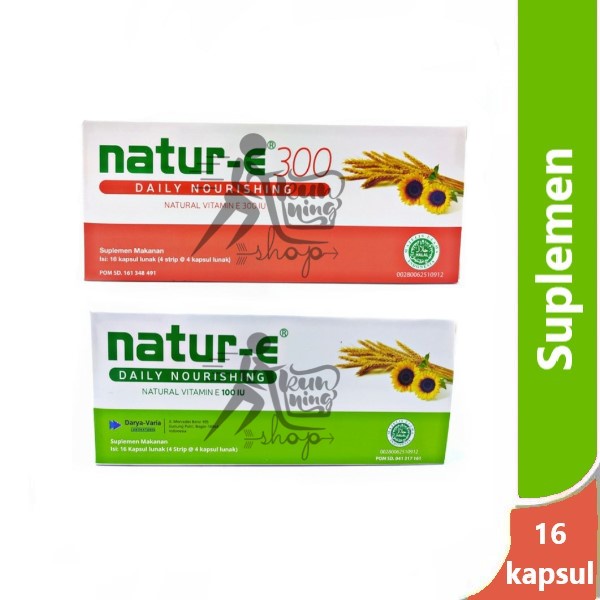 Natur-E 100 IU & Natur-E 300 IU / 16 kapsul - suplemen vitamin E
