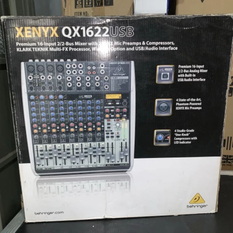 BEHRINGER XENYX QX1622USB AUDIO MIXER