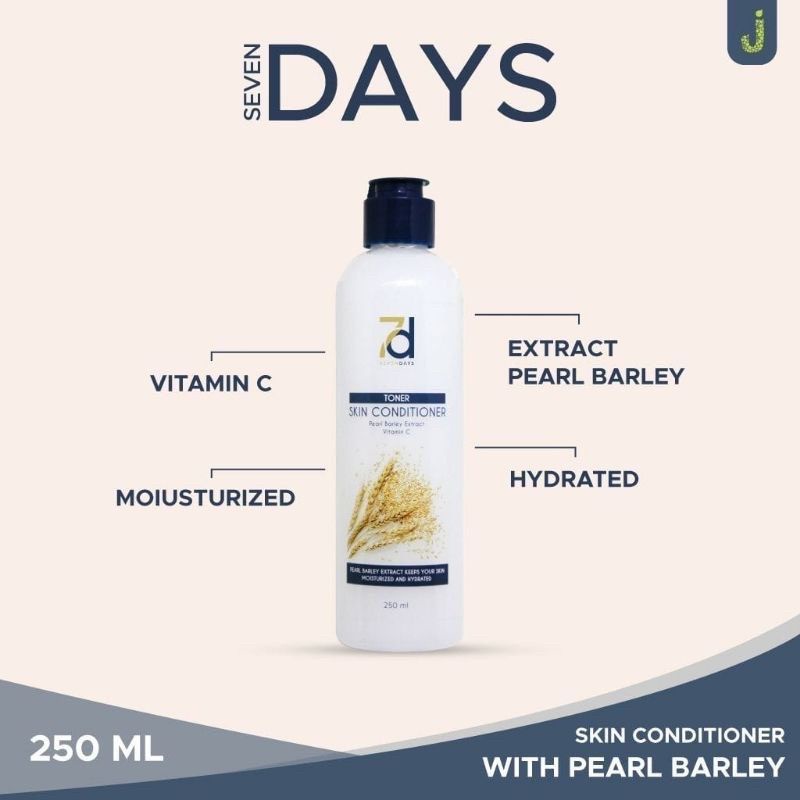 ✨LACIKOSME✨ SEVEN DAYS TONER SKIN CONDITIONER - 7D TONER WITH PEARL BARLEY BPOM