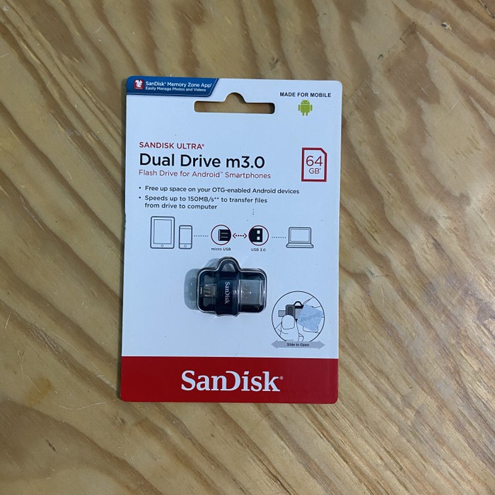 SanDisk OTG 64GB m3.0 USB 3.0 Ultra Dual USB Drive