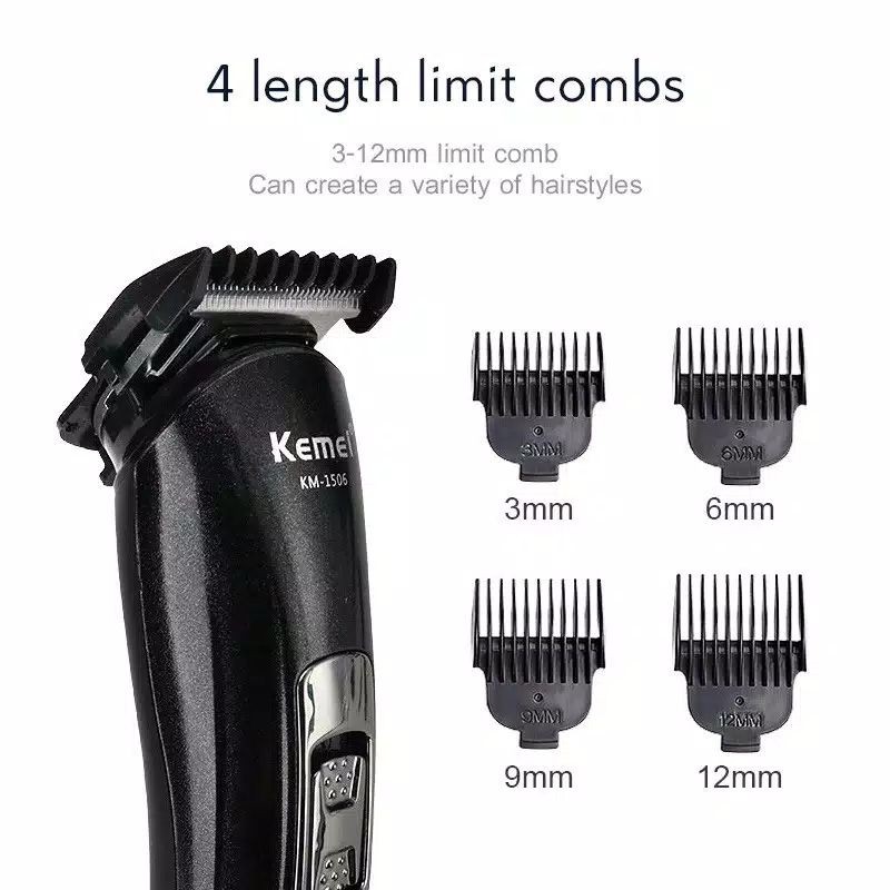 kemei Km-1506 3in1 / alat cukur rambut / mesin cukur rambut / kliper / mesin cukur 3in1