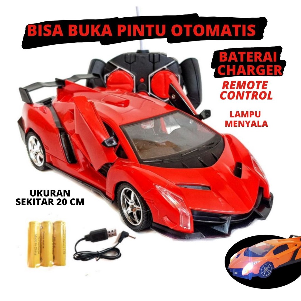 Mobil RC Remote Control Lamborghini baterai cas Sedan Sport Buka Pintu Mobil Remot Kontrol Terbaru