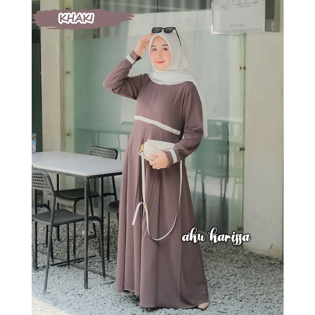 GAMIS Lavina AKU KARISSA shakila renda polos dress wanita terbaru