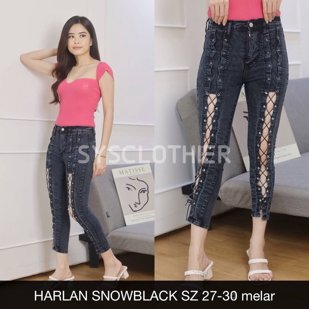 CELANA JEANS WANITA HARLAN SNOWBLACK-SYSCLOTHIER