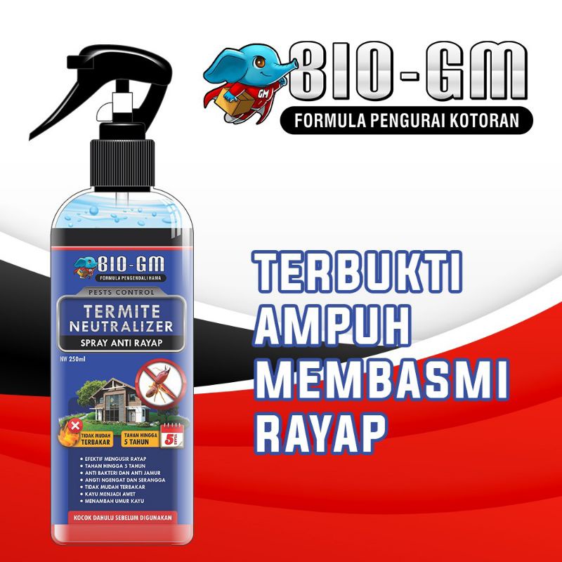 Obat Anti Rayap Spray 250ml / Racun Rayap Semprot Cair BIO GM