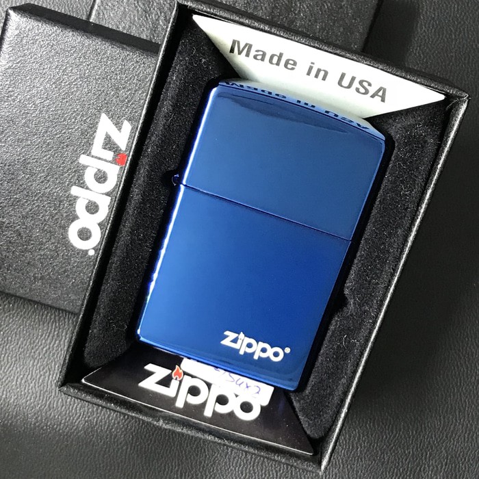 ZIPPO LIGHTER / MANCIS KOREK API ZIPPO ORIGINAL - BLUE SAPPHIRE LOGO barang bagus