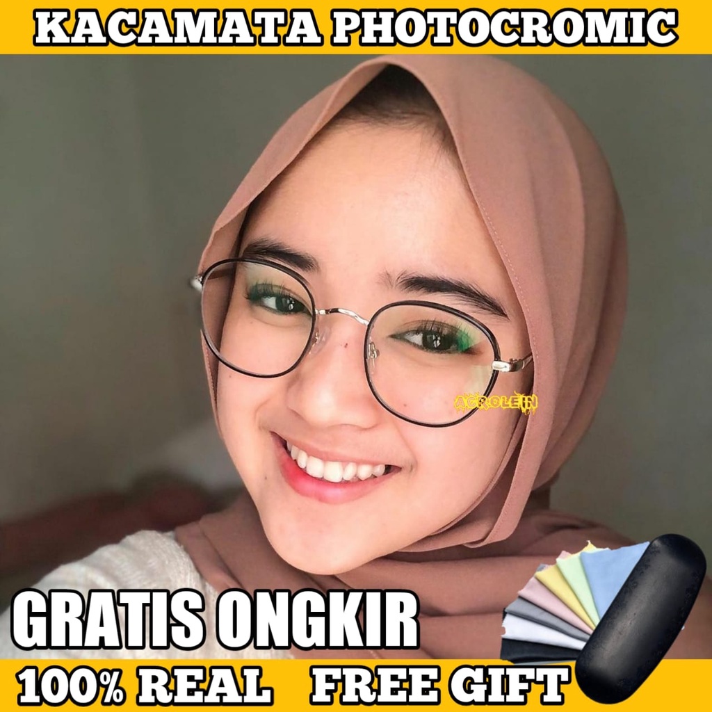 [TERMURAH] Kacamata Photocromic Korea / Anti Radiasi 2 In 1 Potokromik Photochromic Pria Wanita Fotocromic Potocromic