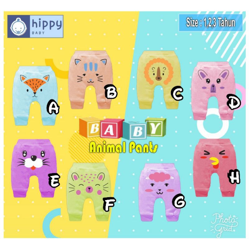 Celana Joger Bayi Animal Pant Hippy Baby