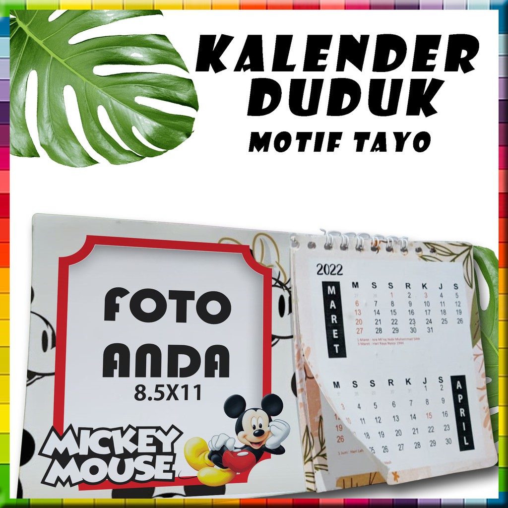 

Kalender Meja Kalender Duduk 2022 Motif Mikimouse