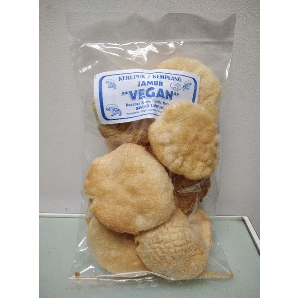 

kerupuk kemplang jamur vegan