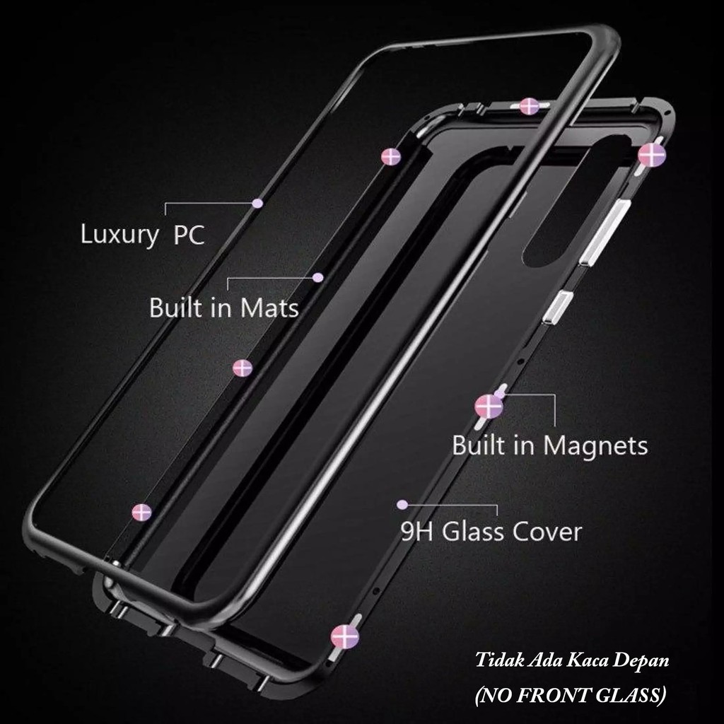 Premium 2in1 Case Magnetic Glass Transparant For Type Xiaomi Redmi 6A/ 7/ 7A/ 8/ 8A/ 8A Pro/ 9/ 9A