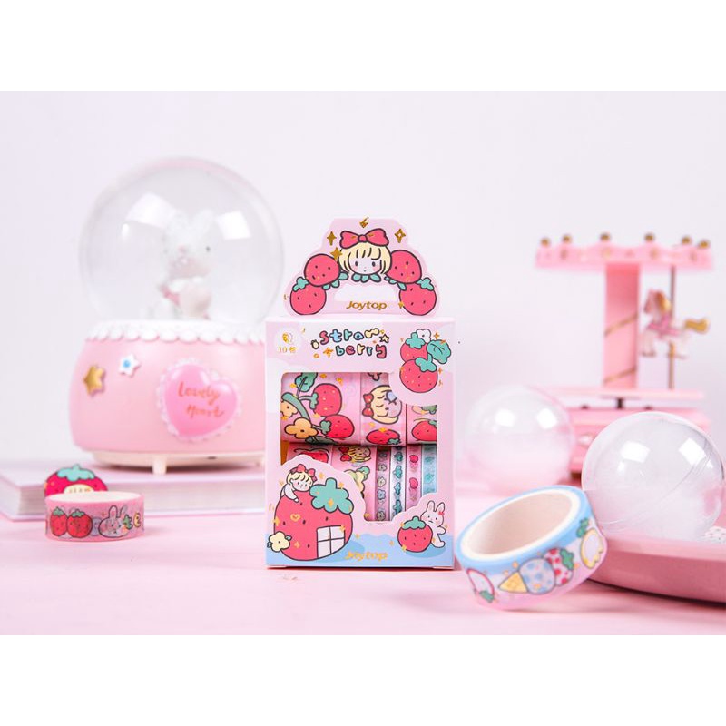

Panmomo Masking Tape Set 10pc Strawberry Girl