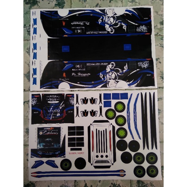 Lembaran PaperCraft Bus Po. Haryanto 147 Edelweis Geprek JB3+HDD Skala 1:35
