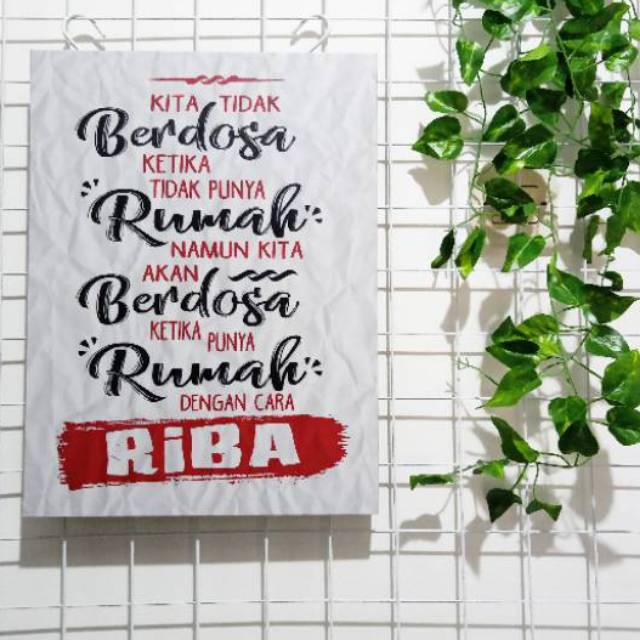 Jual Poster Kayu Rumah & Riba Indonesia|Shopee Indonesia