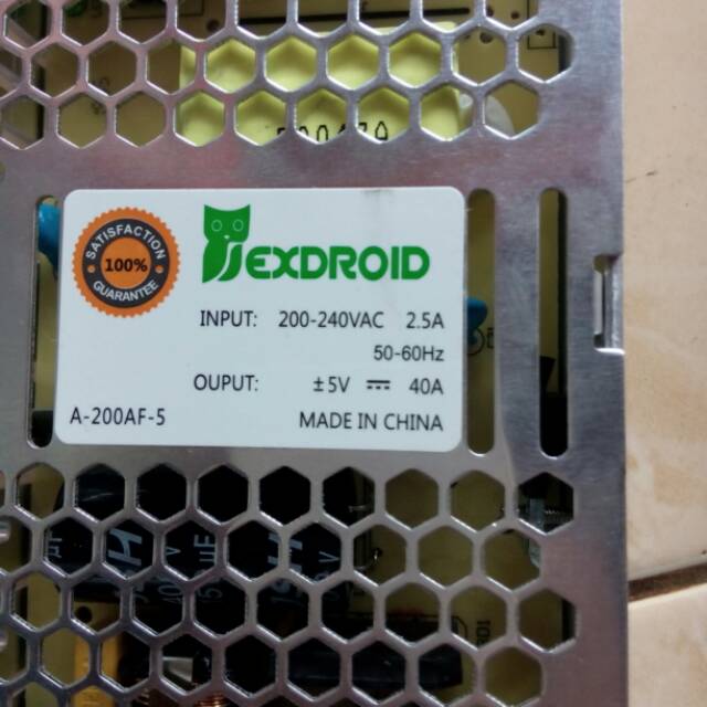 power supply running text