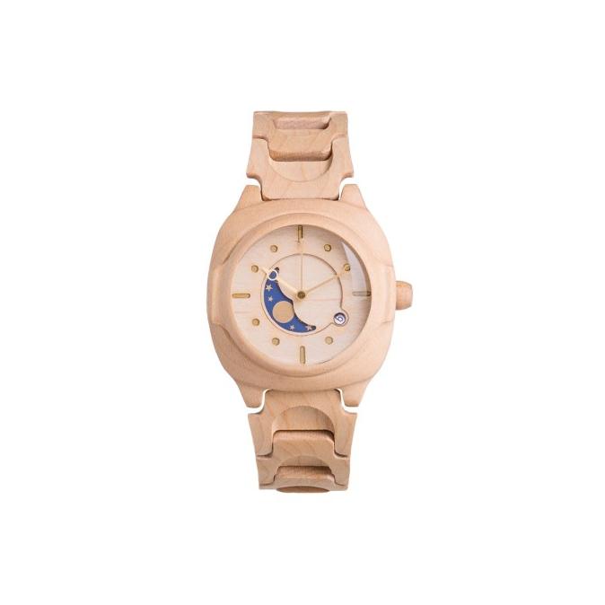 [BISA COD] Matoa Rakai Mini Full Moon Jam Tangan Kayu Pria/Wanita/Unisex - Maple
