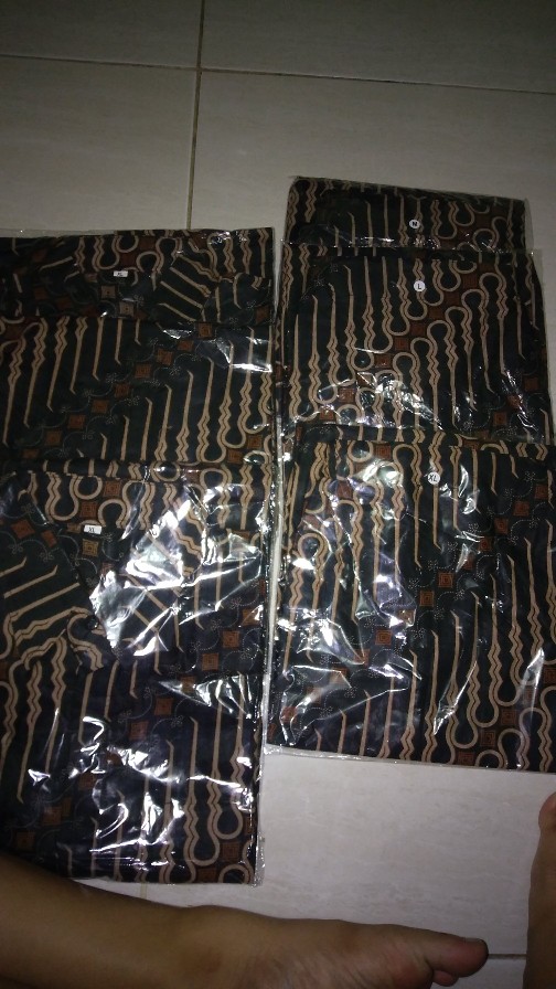 Asifa Batik Hrb026 Kenongo Kemeja Tosca Pendek Pekalongan Padi M L Xl Sogan Tulis Halus Kemeja Batik