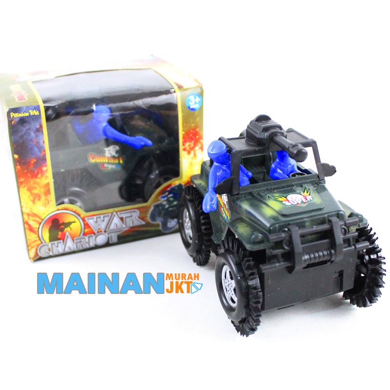 MAINANKEI MAINAN ANAK MURAH PR-17618 MOBIL TUMBLING TANK WAR CHARIOT MOBILAN TANK PERANG TUMBLING JUNGKIR BALIK