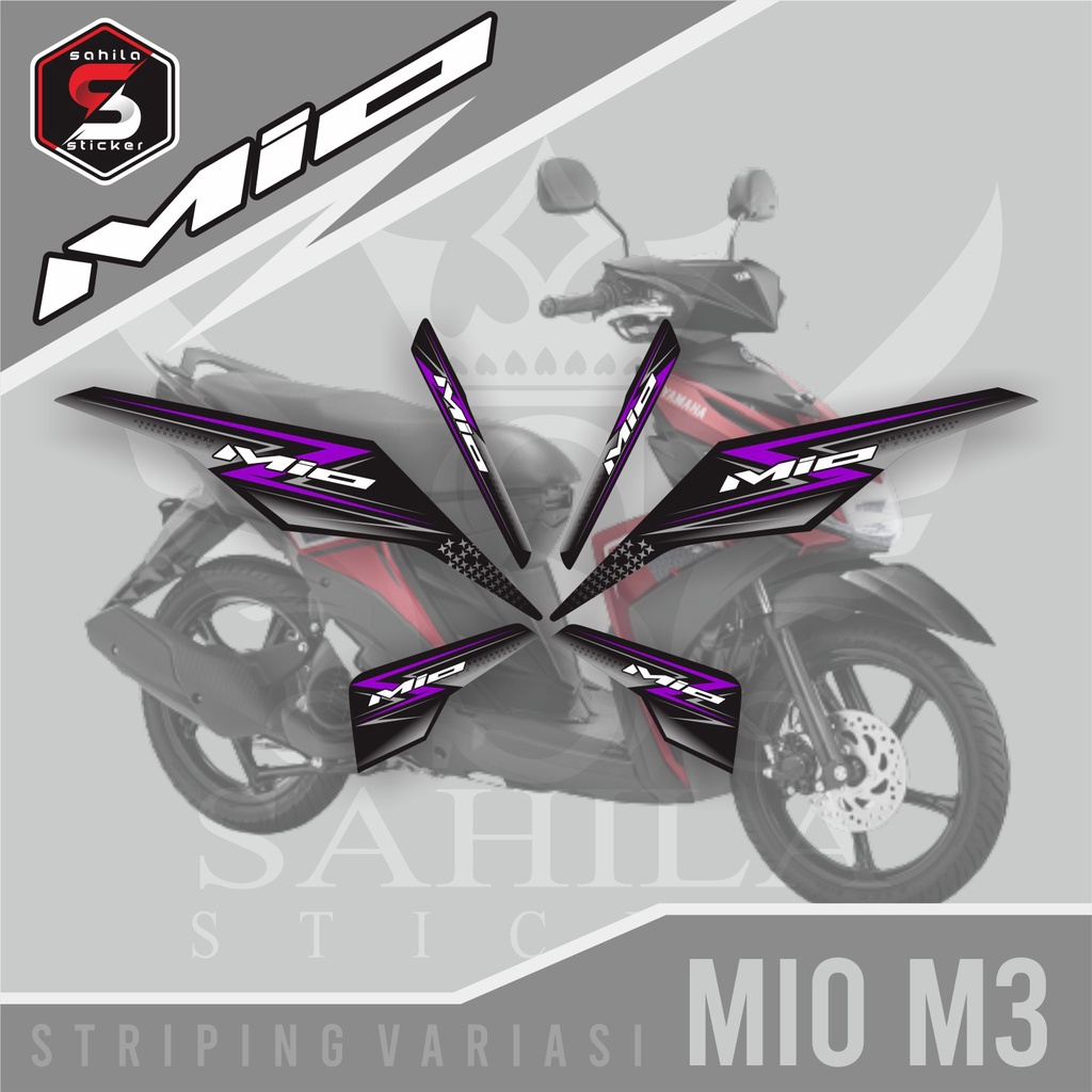 STRIPING MIO M3 / MIO M3 STRIPING VARIASI  UNGU / SAHILA 2022 001
