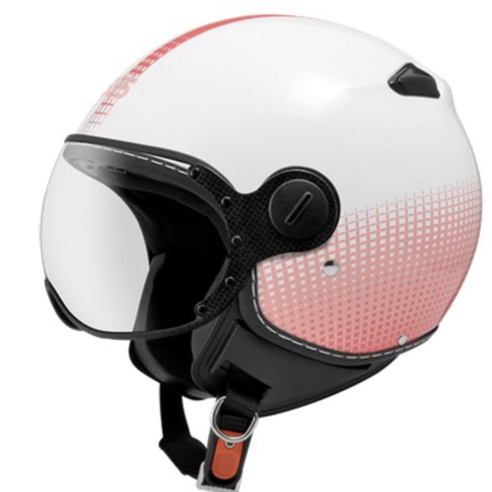zeus 210 white pink putih helm retro bogo pilot M L XL