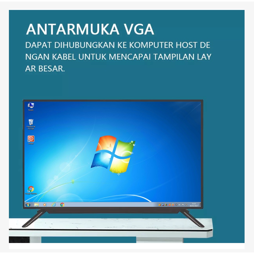TERBARU TV LED 27 INCI SUPPORT HDMI VGA AV DAN USB GARANSI 1 TAHUN COCOK UNTUK PC CCTV TV DAN MAIN PS