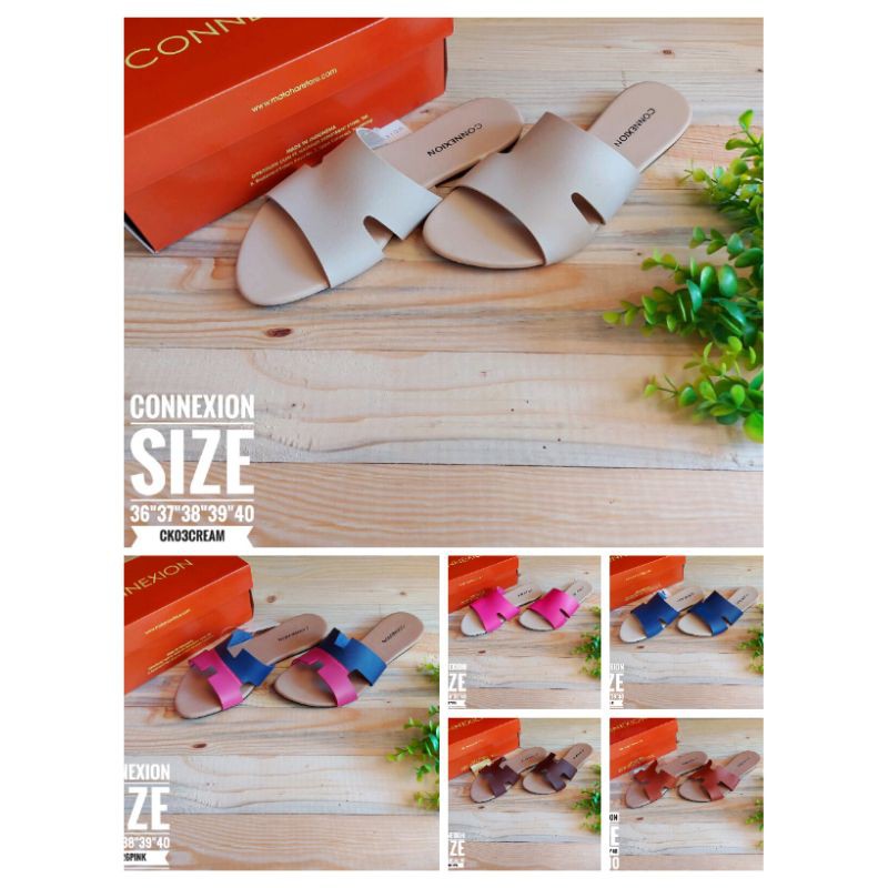 SANDAL CONNEXION WANITA SANDAL FLATSHOES SEPATU SANDAL WANITA