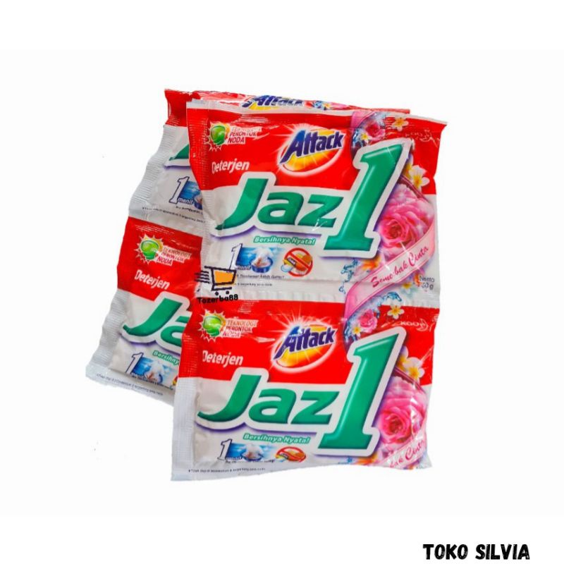 Detergen bubuk ATTACK JAZZ ONE 50gr - 2 Renceng (12 sachet)