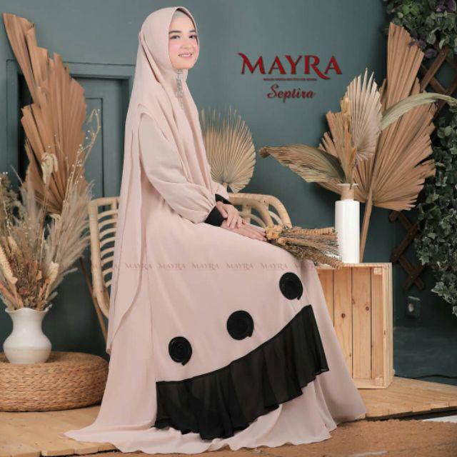 GAMIS SEPTIRA BY MAYRA/gamis dewasa/pakaian wanita/baju muslim/setelan/khimar/syari/hijab/ceruty